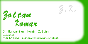 zoltan komar business card